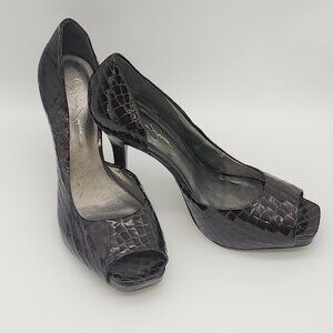 Excellent Used Condition- Jessica Simpson Black Peep Toe Heels